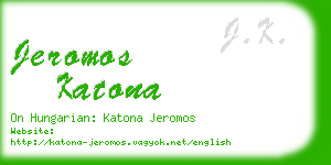 jeromos katona business card